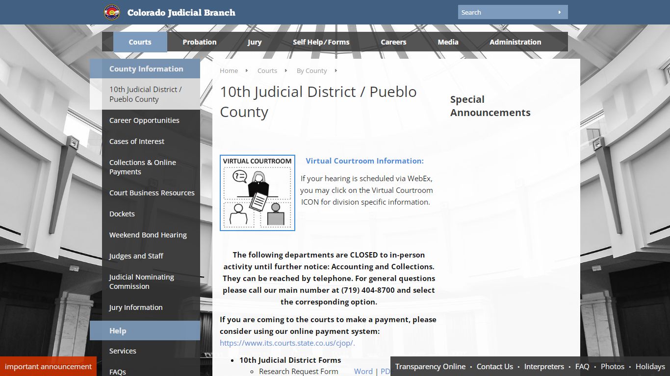 Colorado Judicial Branch - Pueblo County - Homepage